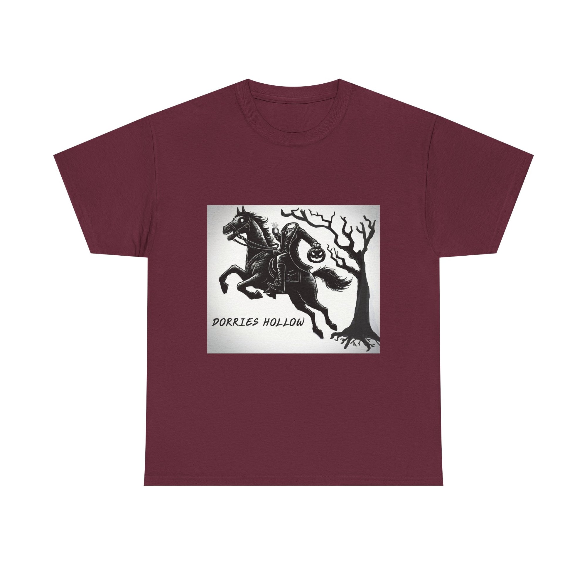 Spooky Adventure Tee - Horseman Design, Halloween Shirt, Unisex Cotton Tee, Eerie Vibe, Fall Fashion, Gift for Halloween Lovers