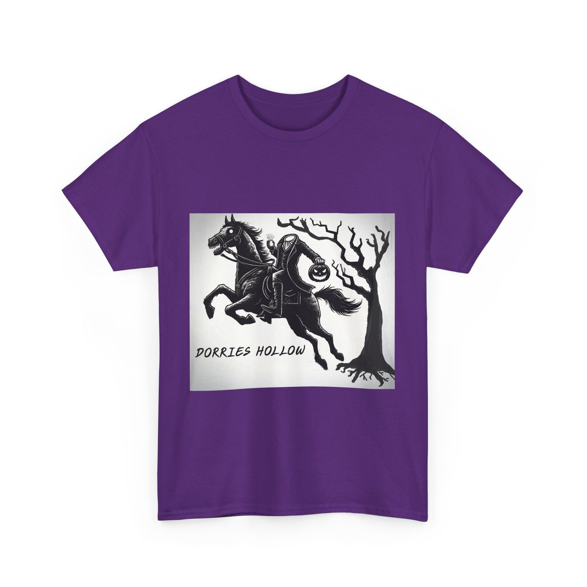 Spooky Adventure Tee - Horseman Design, Halloween Shirt, Unisex Cotton Tee, Eerie Vibe, Fall Fashion, Gift for Halloween Lovers