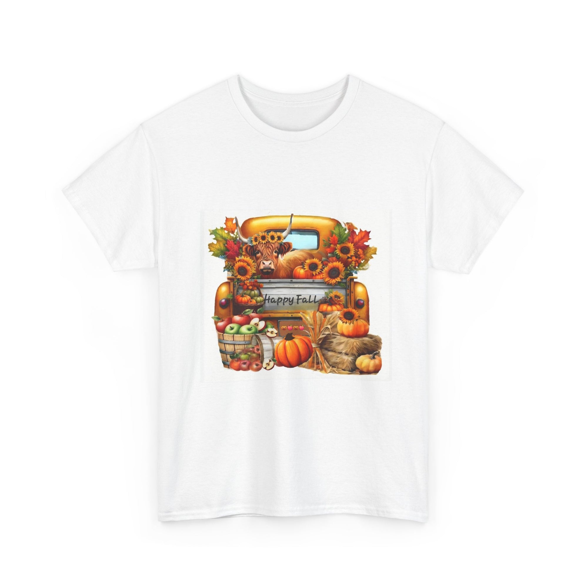 Autumn Vibes Unisex Heavy Cotton Tee - Perfect for Fall Celebrations, Thanksgiving Gatherings, Cozy Outings, Seasonal Wardrobe
