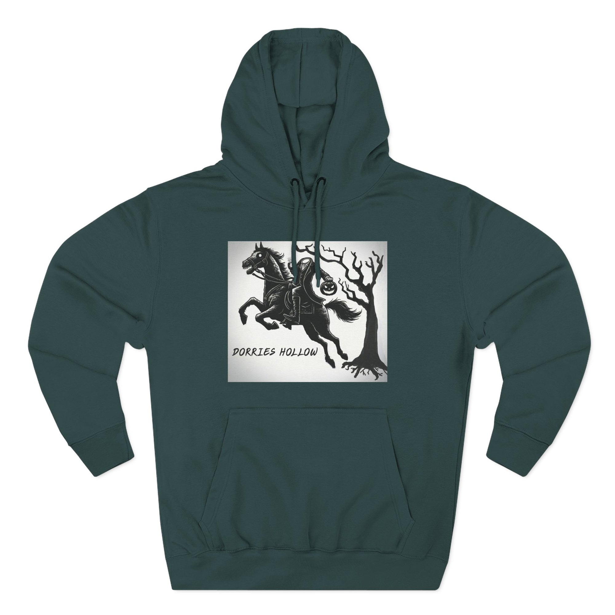 Spooky Horse Fleece Hoodie - Perfect for Fall and Halloween, Unisex Sweatshirt, Cozy Pullover, Gift for Horse Lovers