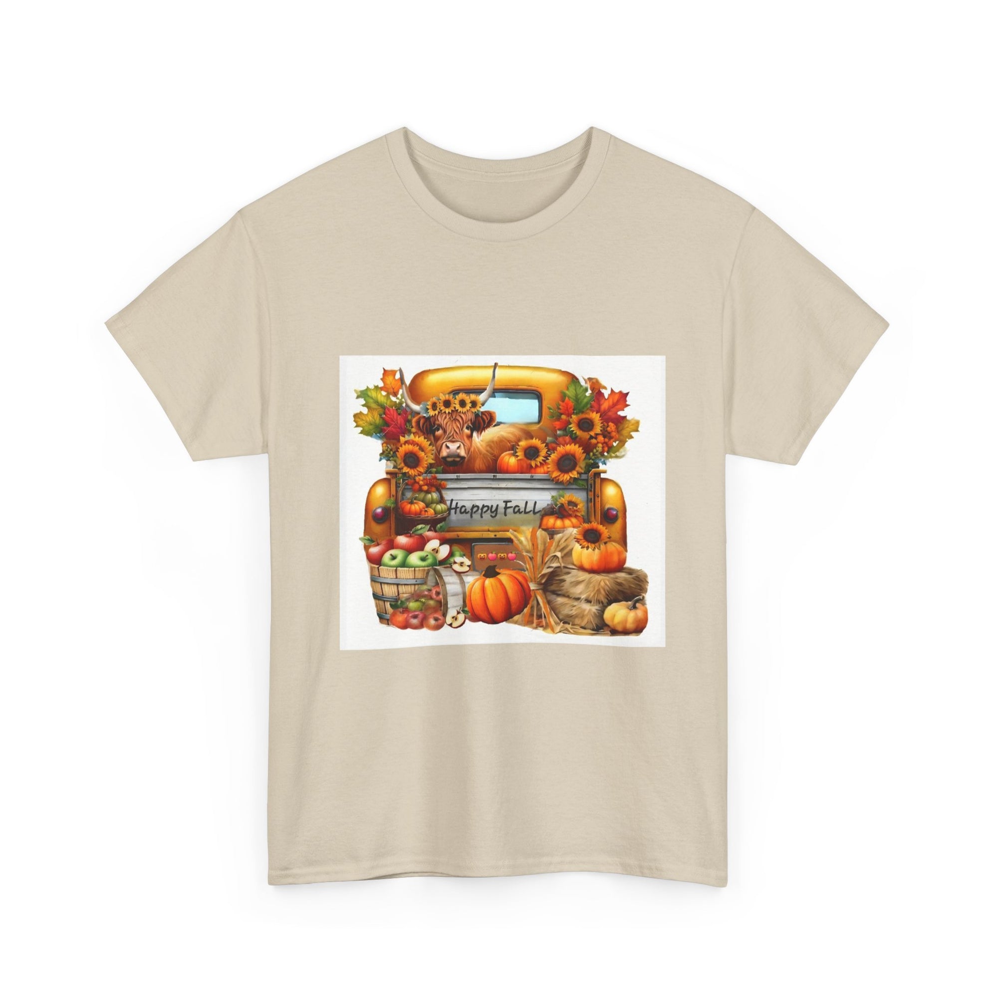 Autumn Vibes Unisex Heavy Cotton Tee - Perfect for Fall Celebrations, Thanksgiving Gatherings, Cozy Outings, Seasonal Wardrobe
