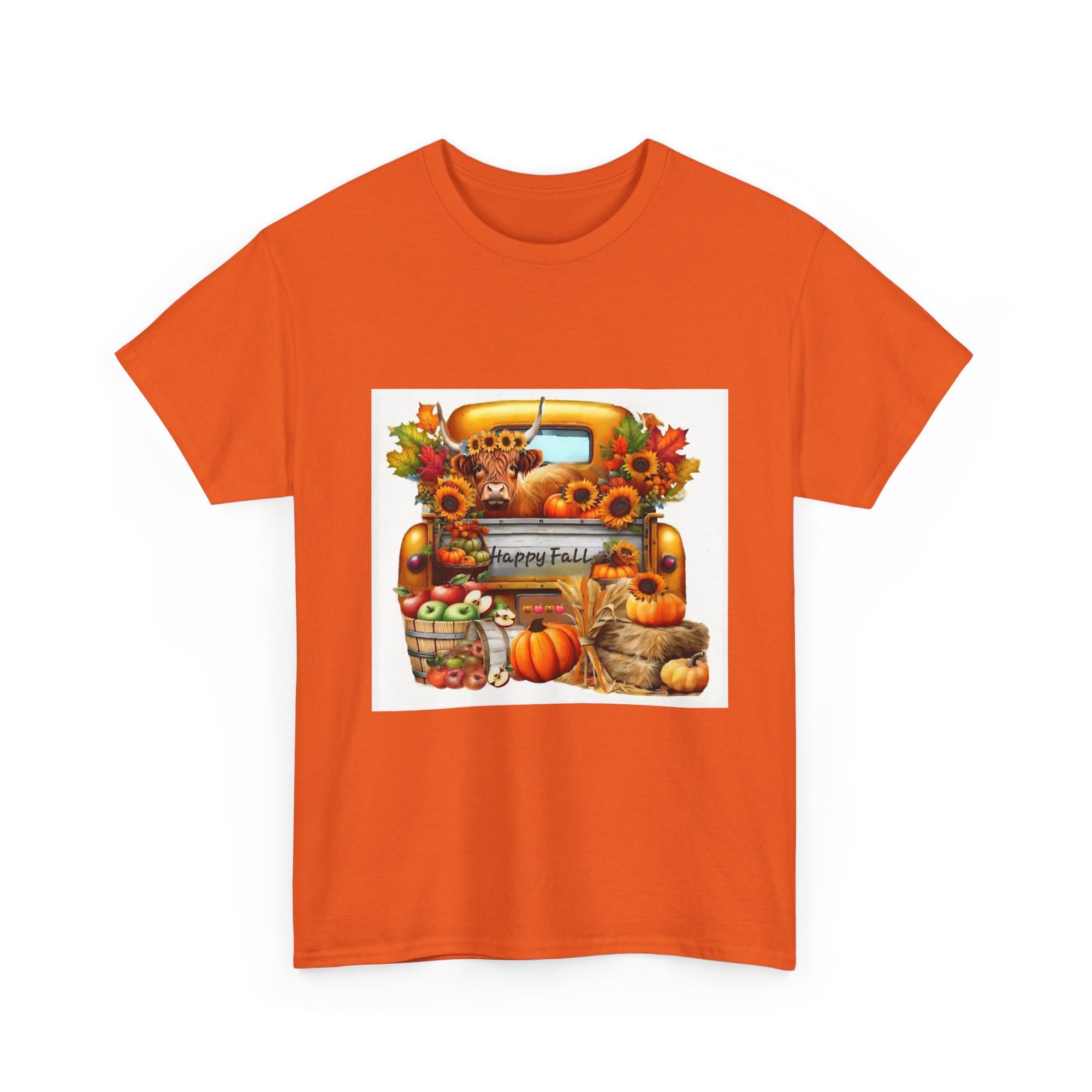 Autumn Vibes Unisex Heavy Cotton Tee - Perfect for Fall Celebrations, Thanksgiving Gatherings, Cozy Outings, Seasonal Wardrobe