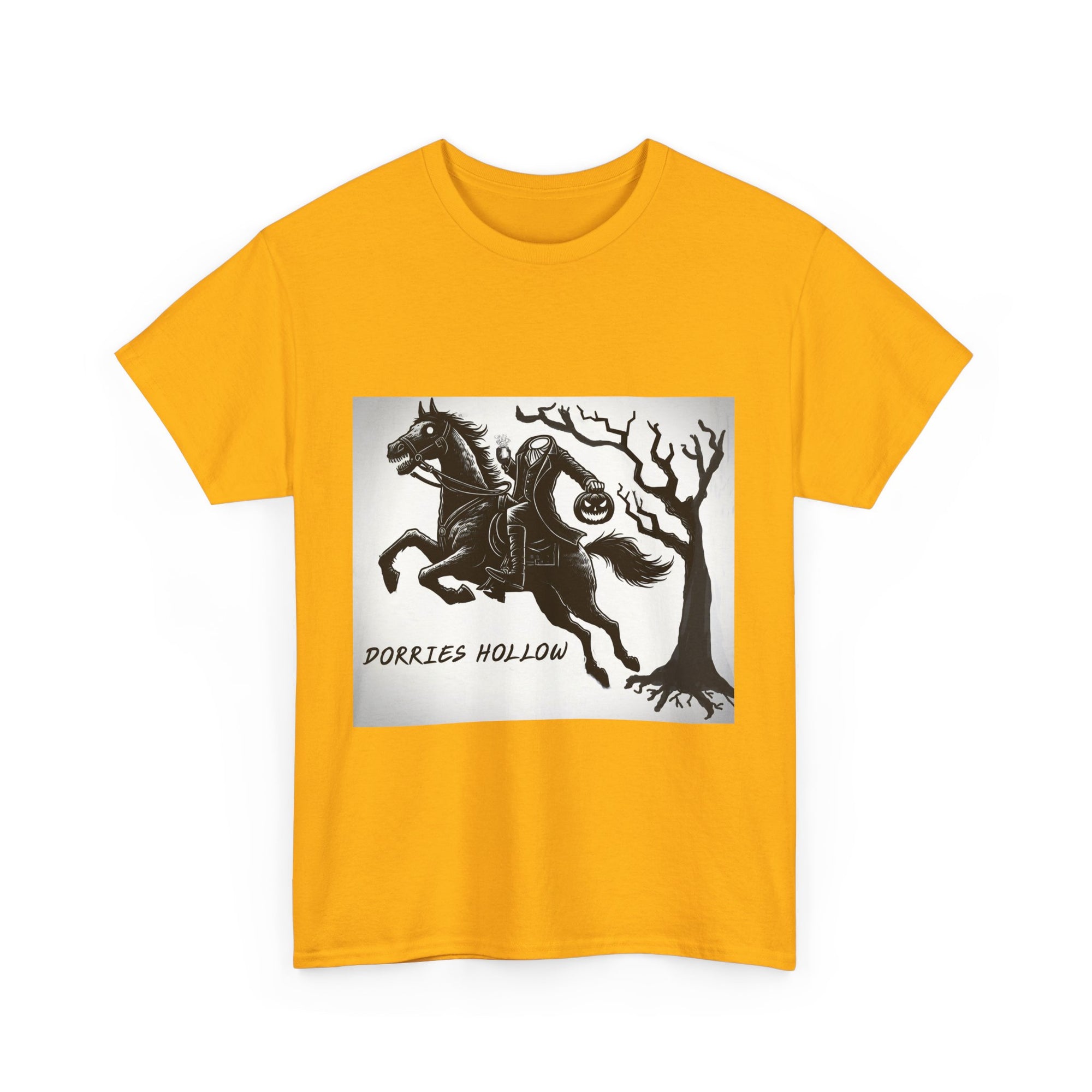 Spooky Adventure Tee - Horseman Design, Halloween Shirt, Unisex Cotton Tee, Eerie Vibe, Fall Fashion, Gift for Halloween Lovers