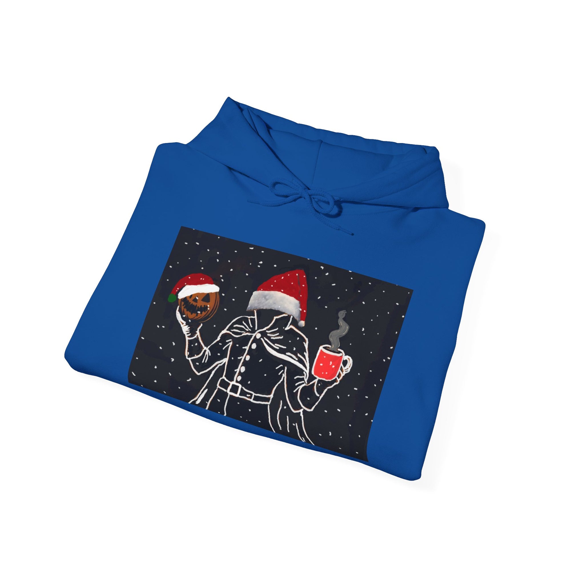 Festive Holiday Headless horseman Sweatshirt, Unisex Cozy Hoodie for Christmas, Ugly Sweater Replacement, Gift for Him or Her