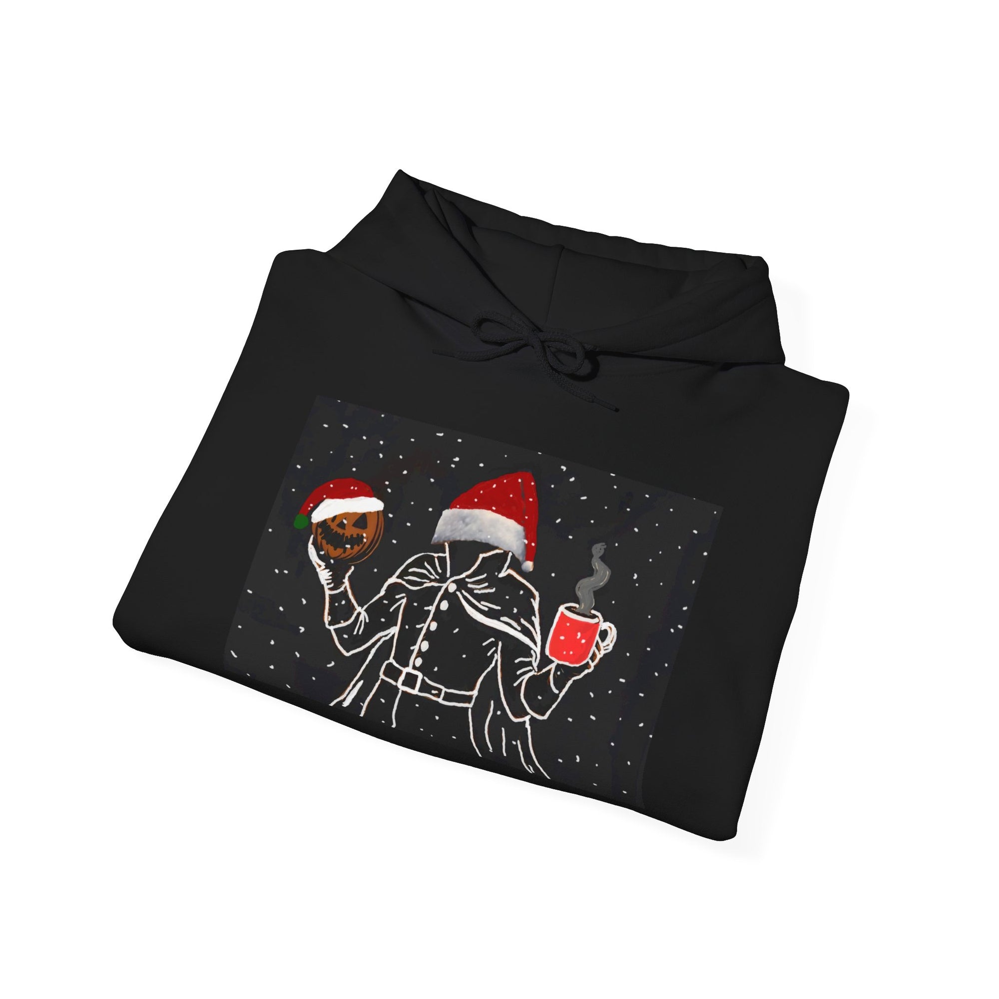 Festive Holiday Headless horseman Sweatshirt, Unisex Cozy Hoodie for Christmas, Ugly Sweater Replacement, Gift for Him or Her