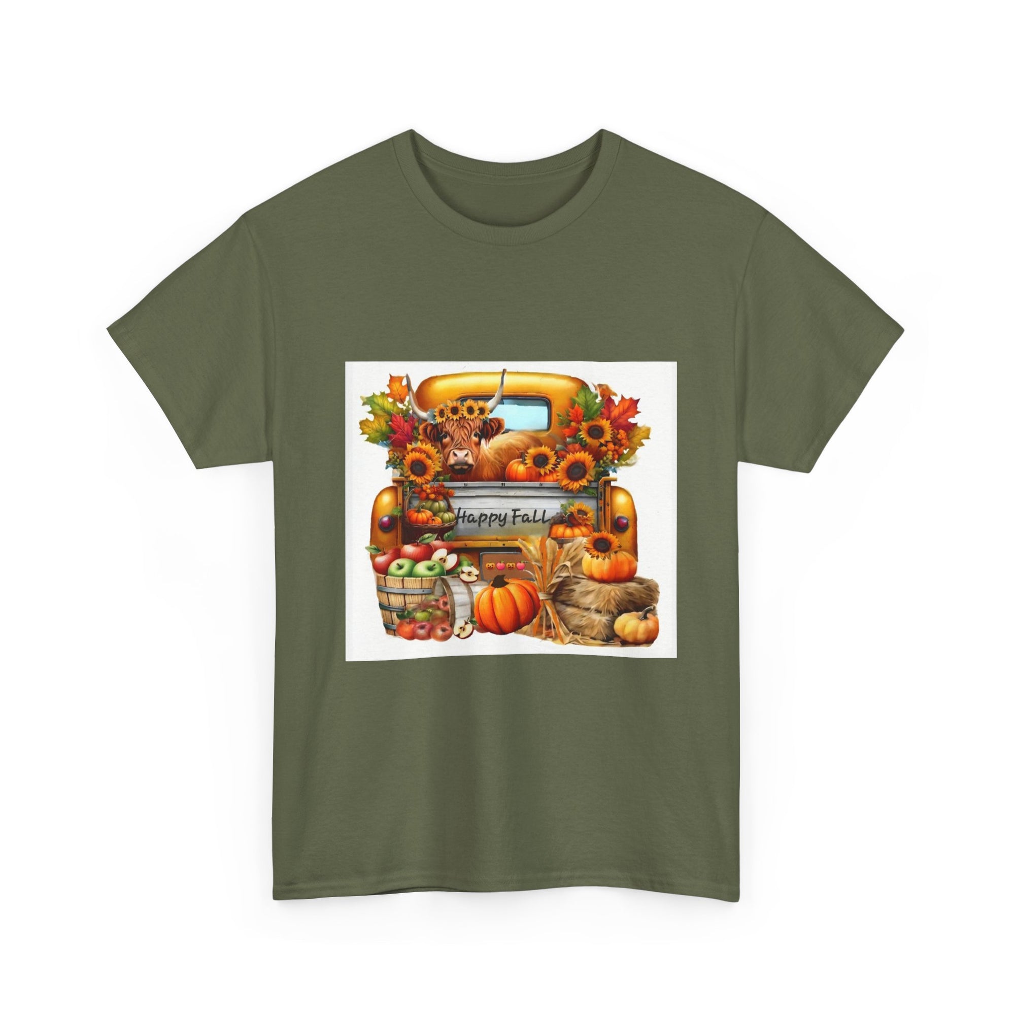 Autumn Vibes Unisex Heavy Cotton Tee - Perfect for Fall Celebrations, Thanksgiving Gatherings, Cozy Outings, Seasonal Wardrobe