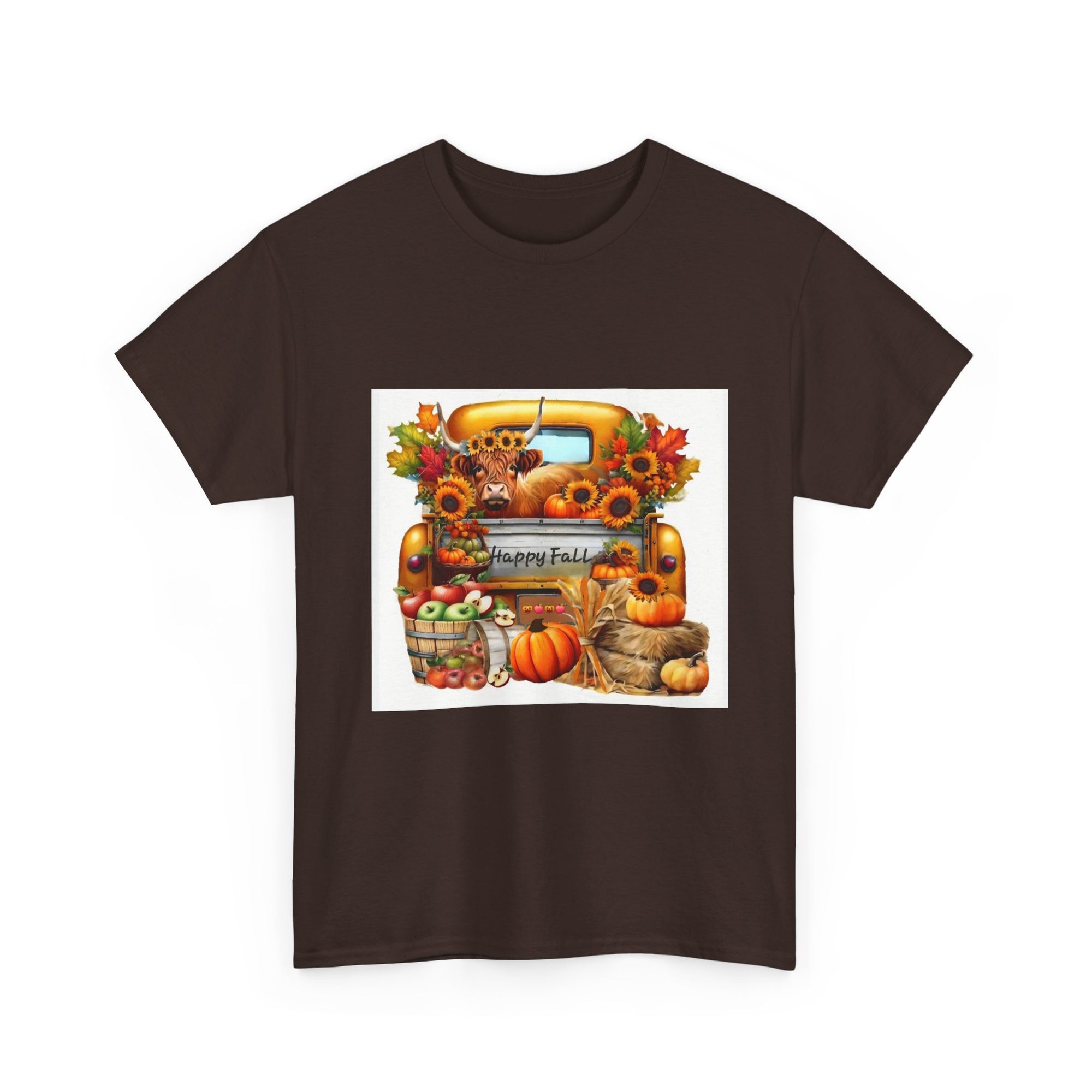 Autumn Vibes Unisex Heavy Cotton Tee - Perfect for Fall Celebrations, Thanksgiving Gatherings, Cozy Outings, Seasonal Wardrobe