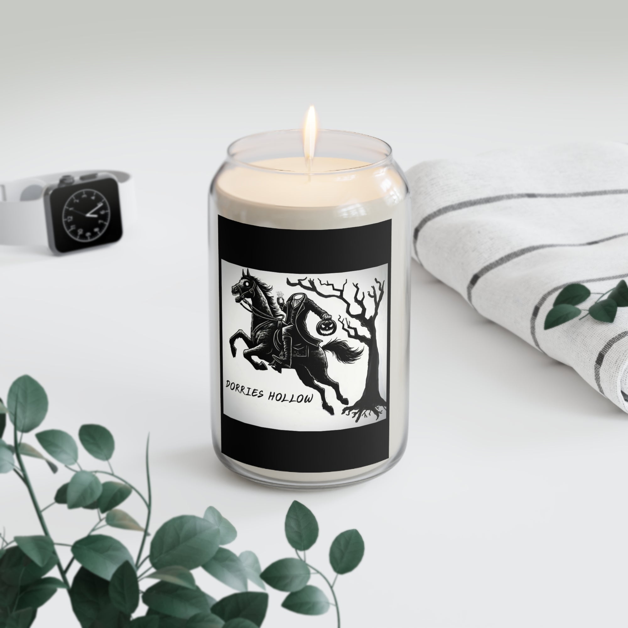Scented Soy Candle - Porries Hollow - Unique Fragrance for Home, Gifts, Relaxation, Fall Decor, Halloween, Cozy Atmosphere