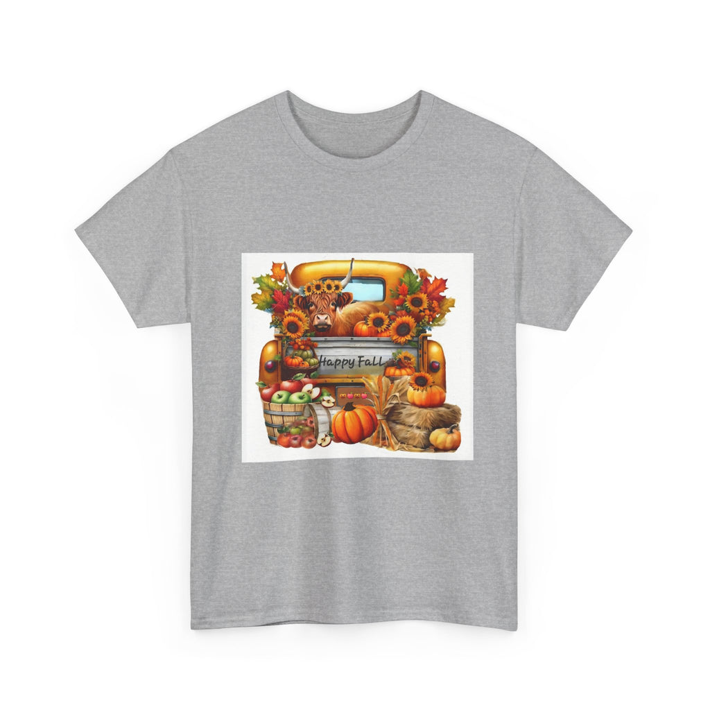 Autumn Vibes Unisex Heavy Cotton Tee - Perfect for Fall Celebrations, Thanksgiving Gatherings, Cozy Outings, Seasonal Wardrobe