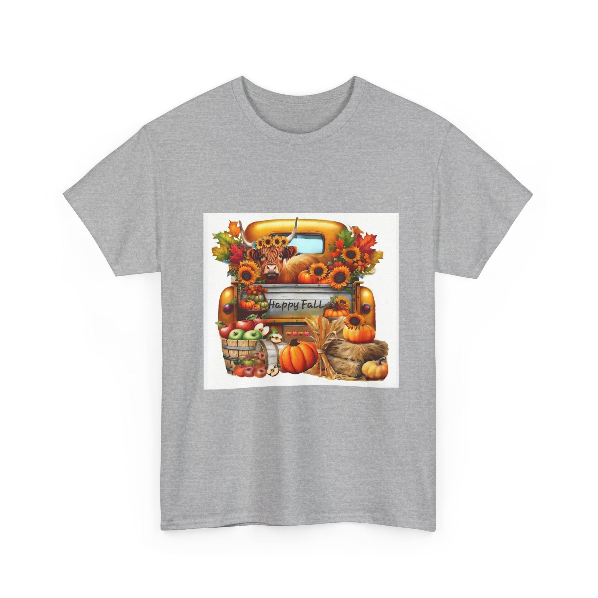 Autumn Vibes Unisex Heavy Cotton Tee - Perfect for Fall Celebrations, Thanksgiving Gatherings, Cozy Outings, Seasonal Wardrobe
