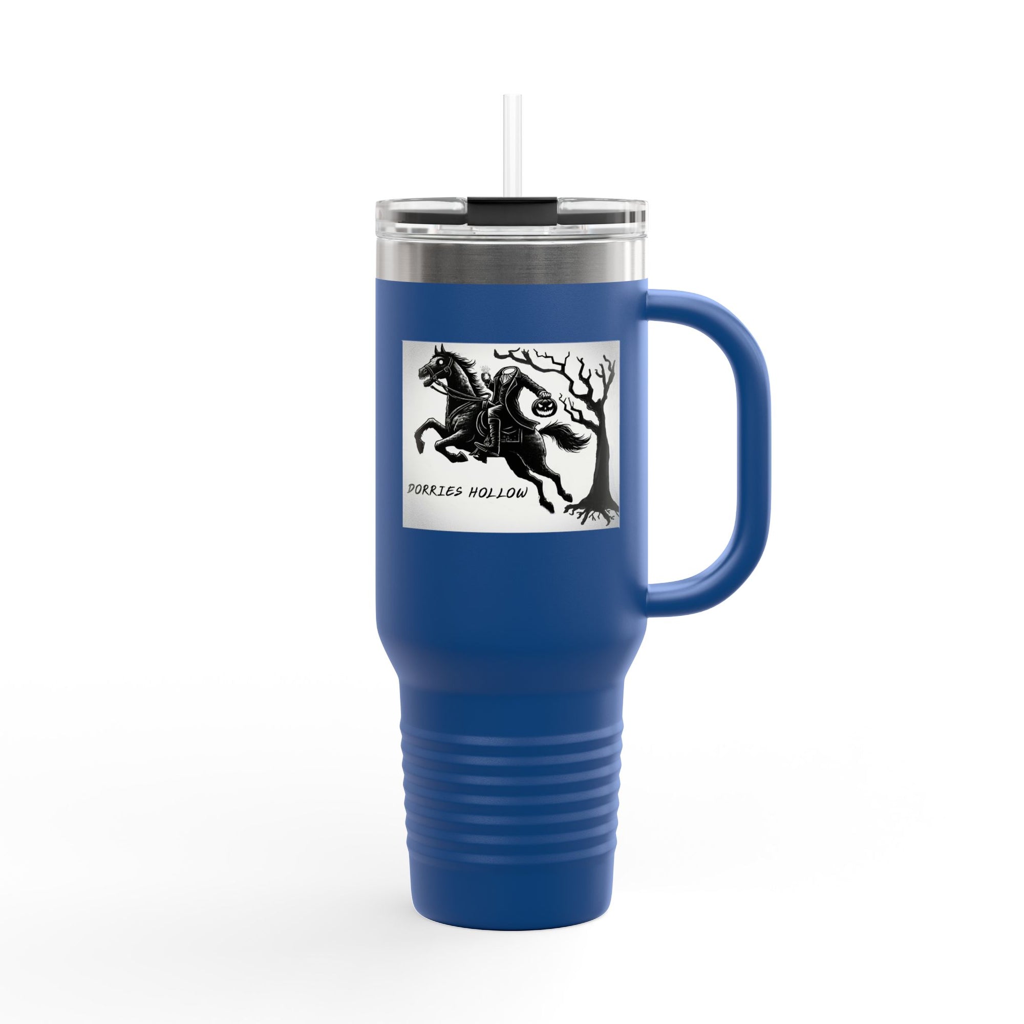 Spooky Ride Insulated Travel Mug, Perfect for Halloween Parties, Road Trips, Gift for Horse Lovers, Eco-Friendly Drinkware