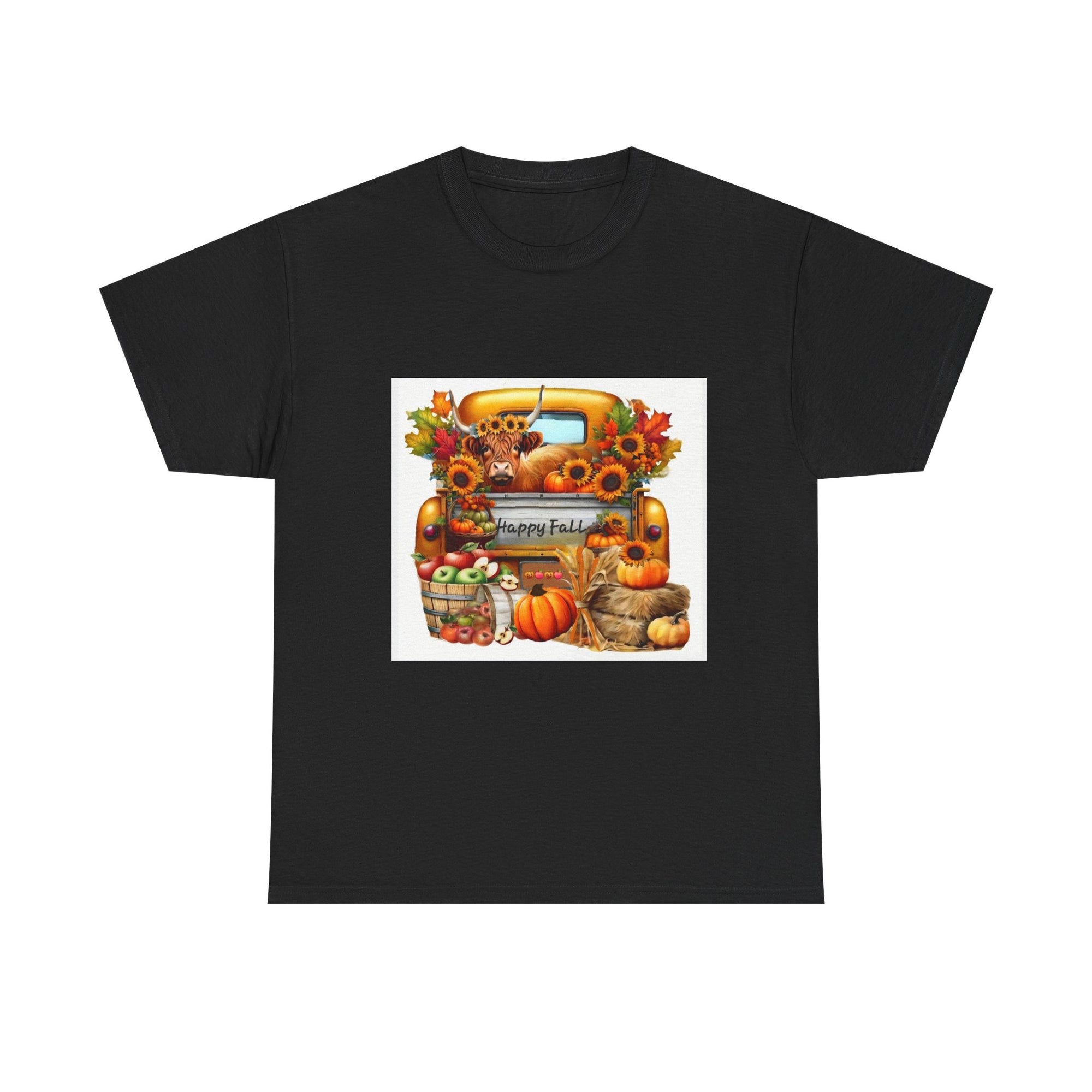 Autumn Vibes Unisex Heavy Cotton Tee - Perfect for Fall Celebrations, Thanksgiving Gatherings, Cozy Outings, Seasonal Wardrobe